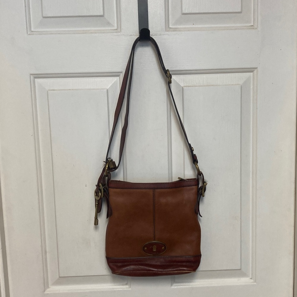 Fossil Brown Leather Shoulder Bag